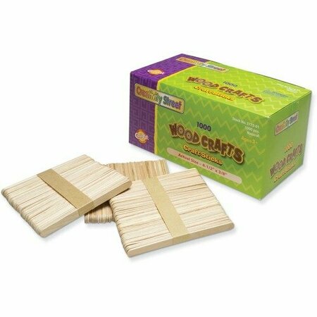 PACON Craft Sticks, Wood, 2mm, 4-1/2inx3/8in, Natural PAC377501